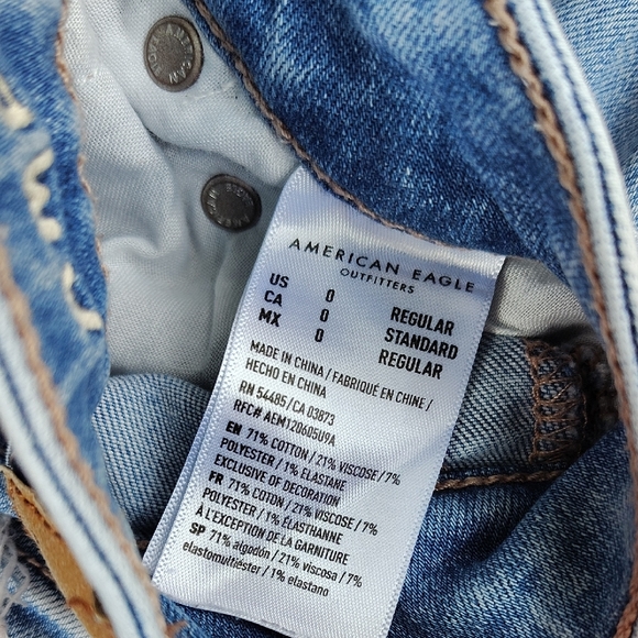 American Eagle Outfitters Women's Light Blue Ripped Skinny Jeans - Picture 2 of 3